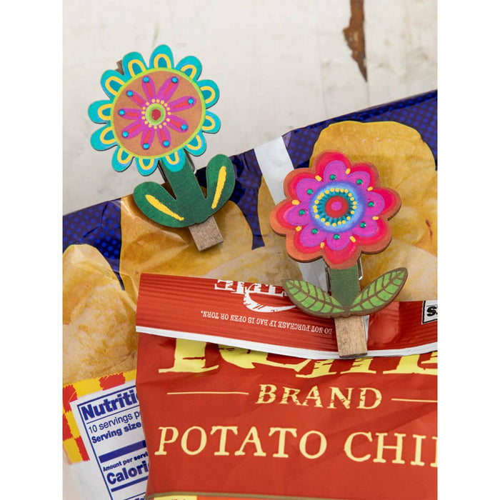 Natural Life : Magnet Bag Clips, Set of 2 - Flower - Natural Life : Magnet Bag Clips, Set of 2 - Flower