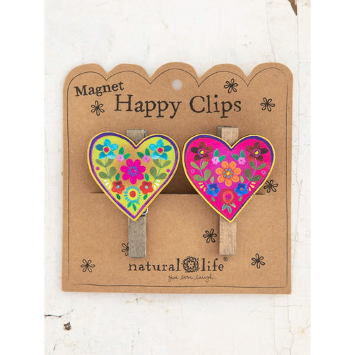 Natural Life : Magnet Bag Clips, Set of 2 - Heart - Natural Life : Magnet Bag Clips, Set of 2 - Heart