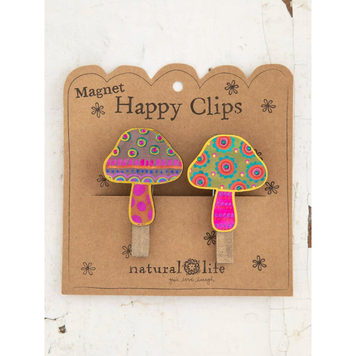 Natural Life : Magnet Bag Clips, Set of 2 - Mushroom - Natural Life : Magnet Bag Clips, Set of 2 - Mushroom