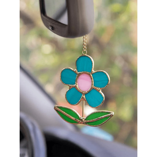 Natural Life : Stained Glass Car Charm - Flower -