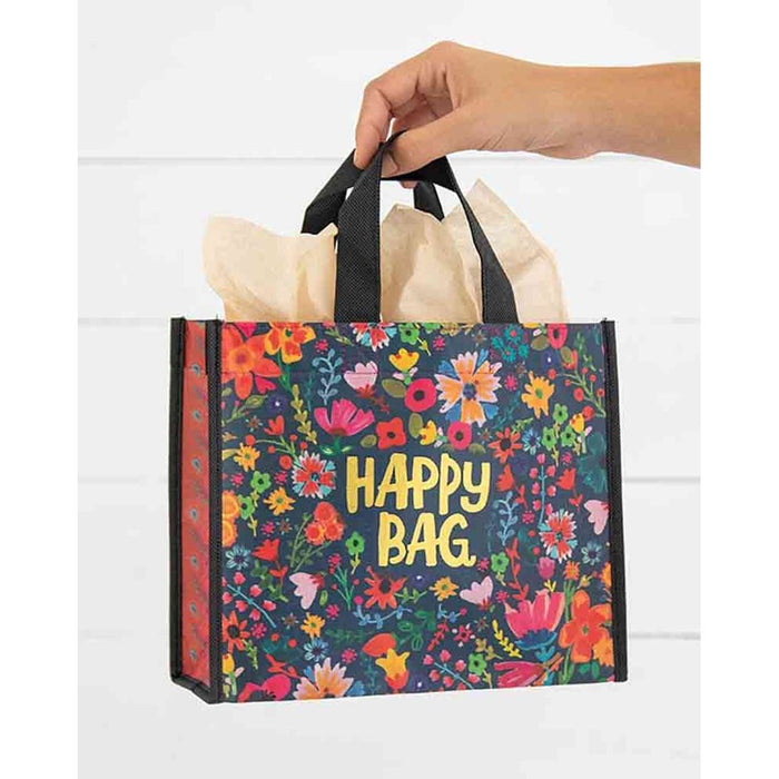 Natural Life : Teal Gold Floral Small Happy Bag - Natural Life : Teal Gold Floral Small Happy Bag