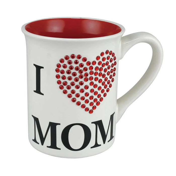 Our Name Is Mud : I heart Mom Rhinestone Mug 16oz - Our Name Is Mud : I heart Mom Rhinestone Mug 16oz