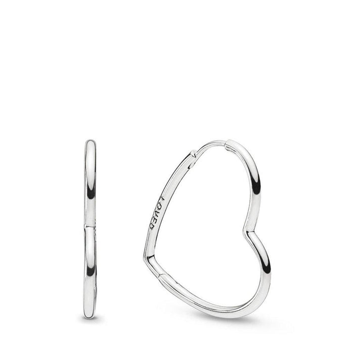 3.3mm Script Name Bamboo Heart Hoop Earrings in Sterling Silver with 14K  Gold Plate (1 Line)