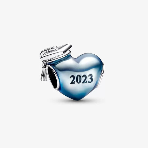 PANDORA : Blue 2023 Graduation Heart Charm -