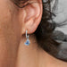 PANDORA : Blue Butterfly Hoop Earrings -
