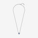 PANDORA : Blue Pansy Flower Pendant Necklace -