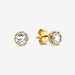 PANDORA : Clear Sparkling Crown Stud Earrings -