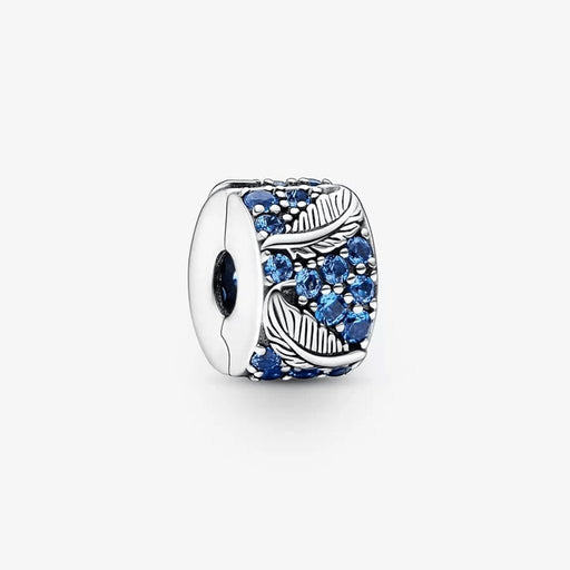 PANDORA : Curved Feather & Pavé Clip Charm -