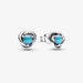 PANDORA : December Turquoise Blue Eternity Circle Stud Earrings -