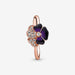 PANDORA : Deep Purple Pansy Flower Ring -