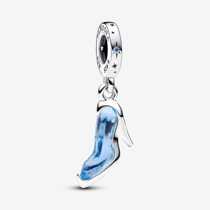 PANDORA : Disney Cinderella's Glass Slipper Dangle Charm - Sterling Silver - PANDORA : Disney Cinderella's Glass Slipper Dangle Charm - Sterling Silver