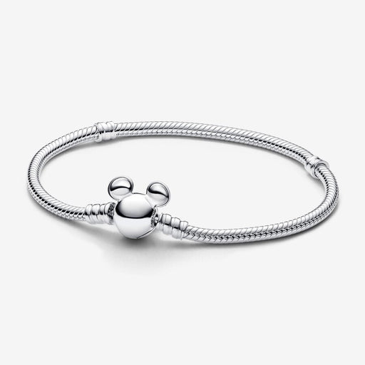 PANDORA : Disney Mickey Mouse Clasp Moments Snake Chain Bracelet - PANDORA : Disney Mickey Mouse Clasp Moments Snake Chain Bracelet