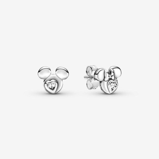 PANDORA : Disney Mickey Mouse & Minnie Mouse Silhouette Stud Earrings -