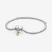 PANDORA : Disney Pandora Moments Heart Clasp Snake Chain Bracelet -