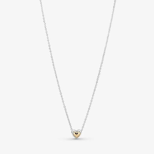 PANDORA : Domed Golden Heart Collier Necklace -