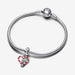 PANDORA : Double Candy Cane Heart Christmas Dangle Charm - PANDORA : Double Candy Cane Heart Christmas Dangle Charm