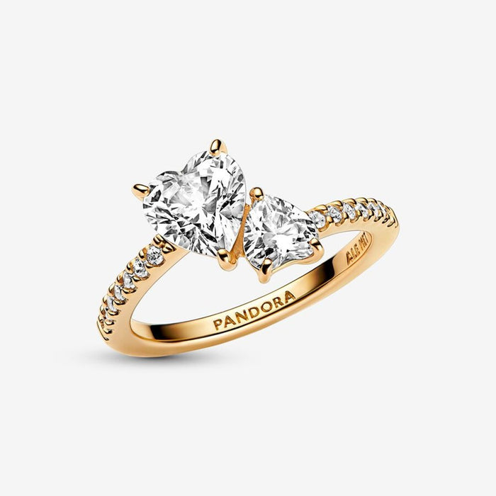 PANDORA : Sparkling Elevated Heart Ring - Annies Hallmark and Gretchens  Hallmark $115.00