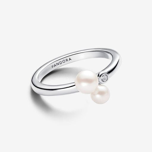 PANDORA : Duo Treated Freshwater Cultured Pearls Ring - Sterling Silver - PANDORA : Duo Treated Freshwater Cultured Pearls Ring - Sterling Silver