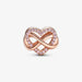 PANDORA : Family Infinity Pink Heart Charm -