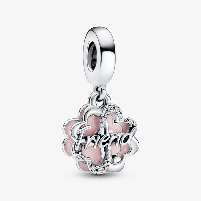 PANDORA : Four-leaf Clover Friendship Double Dangle Charm -