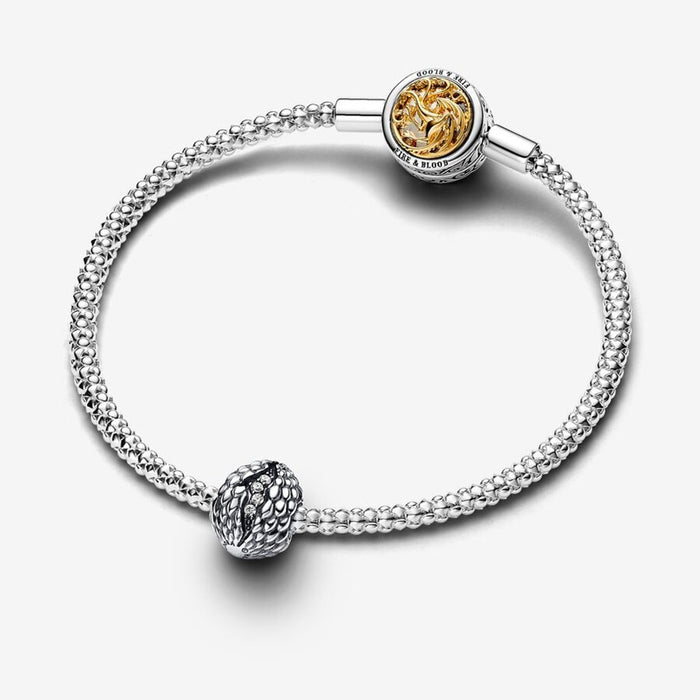 PANDORA : Game of Thrones Sparkling Dragon Egg Charm in Sterling Silver - PANDORA : Game of Thrones Sparkling Dragon Egg Charm in Sterling Silver