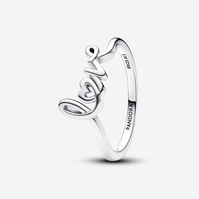 PANDORA : Handwritten Love Ring - Sterling Silver - PANDORA : Handwritten Love Ring - Sterling Silver