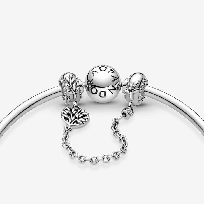 PANDORA : Heart Family Tree Safety Chain Charm -