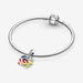 PANDORA : Heart, Flag & Remembrance Ribbon Double Dangle Charm -