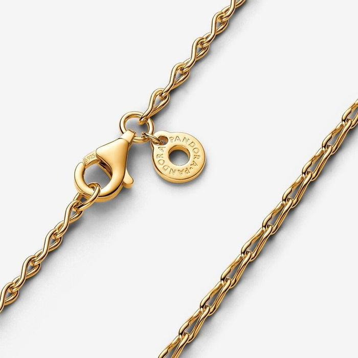 PANDORA : Infinity Chain Necklace - Gold - PANDORA : Infinity Chain Necklace - Gold