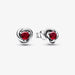 PANDORA : July True Red Eternity Circle Stud Earrings -