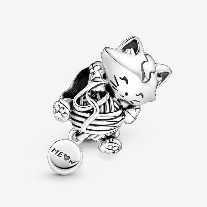 PANDORA : Kitten & Yarn Ball Charm -