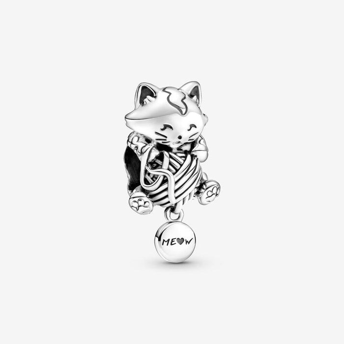 PANDORA : Kitten & Yarn Ball Charm -