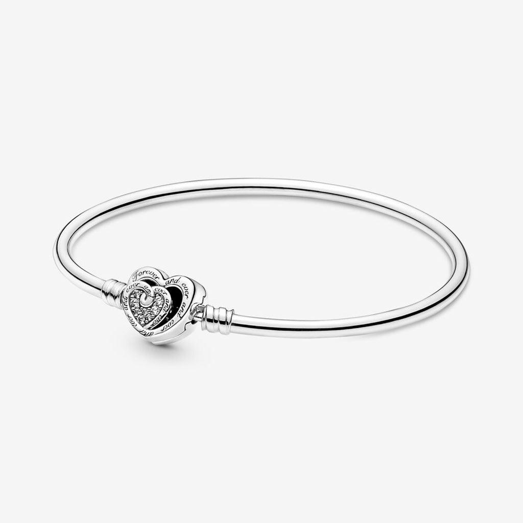 PANDORA : Pandora Moments Sparkling Infinity Heart Clasp Snake Chain  Bracelet - Annies Hallmark and Gretchens Hallmark $85.00