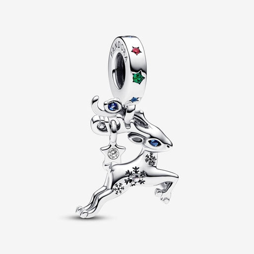 PANDORA : Magical Christmas Reindeer Dangle Charm - PANDORA : Magical Christmas Reindeer Dangle Charm