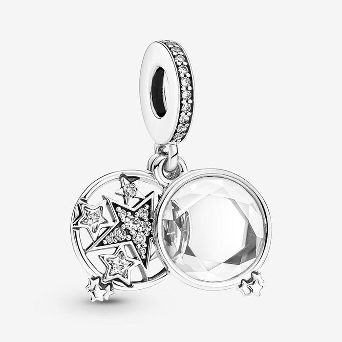 PANDORA : Magnified Star Double Dangle Charm -