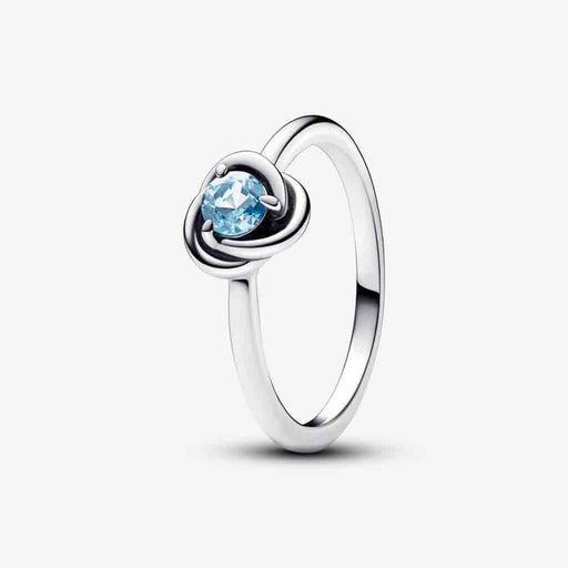PANDORA : March Sea Aqua Blue Eternity Circle Ring - PANDORA : March Sea Aqua Blue Eternity Circle Ring