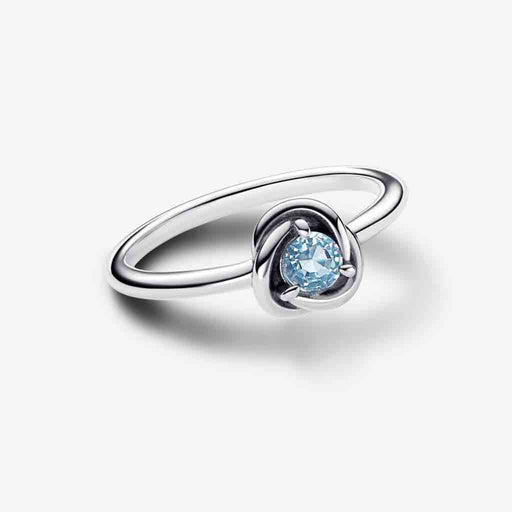 PANDORA : March Sea Aqua Blue Eternity Circle Ring - PANDORA : March Sea Aqua Blue Eternity Circle Ring