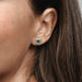 PANDORA : May Birthstone Eternity Circle Stud Earrings -
