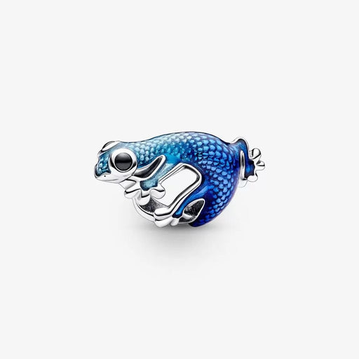 PANDORA : Metallic Blue Gecko Charm - PANDORA : Metallic Blue Gecko Charm