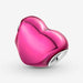 PANDORA : Metallic Pink Heart Charm -