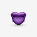 PANDORA : Metallic Purple Heart Charm -