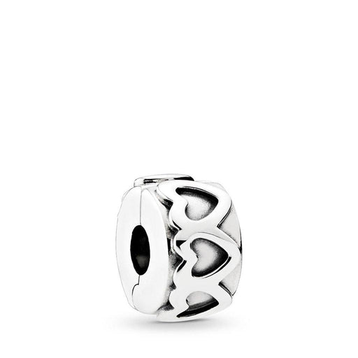 PANDORA : MOMENTS Row of Hearts Clip - Pandora clip - gifts for her - divider charm - clip charm