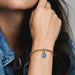 PANDORA : Opalescent Blue Hamsa Hand Dangle Charm - PANDORA : Opalescent Blue Hamsa Hand Dangle Charm