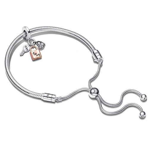 PANDORA : Padlock & Heart Bracelet Gift Set - Two-tone - PANDORA : Padlock & Heart Bracelet Gift Set - Two-tone