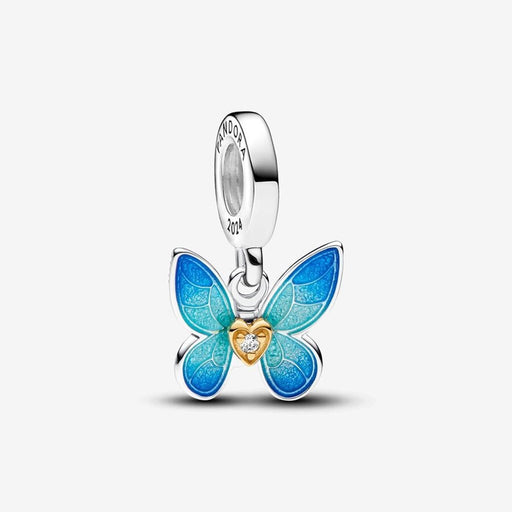 PANDORA : Pandora Club 2024 Butterfly Dangle Charm - Sterling silver and 14k Gold-plated unique metal blend - PANDORA : Pandora Club 2024 Butterfly Dangle Charm - Sterling silver and 14k Gold-plated unique metal blend