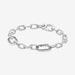 PANDORA : Pandora ME Link Chain Bracelet with 2 Connectors in Sterling Silver -