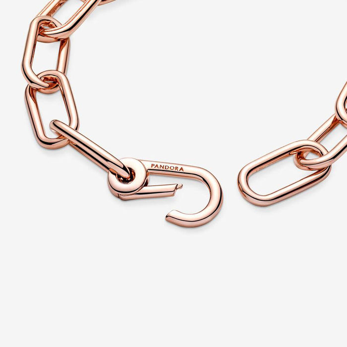 PANDORA : Pandora ME Link Chain Bracelet with 3 Connectors in Rose Gold -