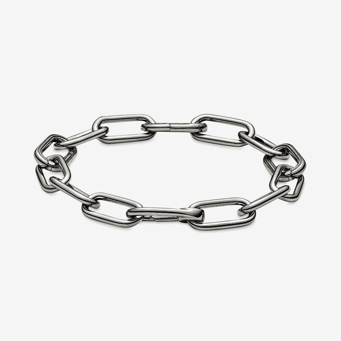 PANDORA : Pandora ME Link Chain Bracelet with 3 Connectors in Ruthenium -