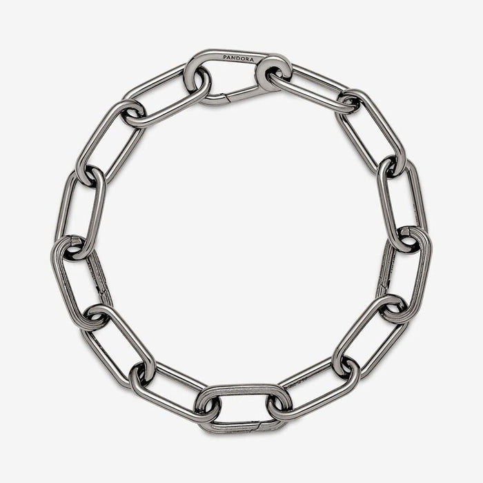 PANDORA : Pandora ME Link Chain Bracelet with 3 Connectors in Ruthenium -