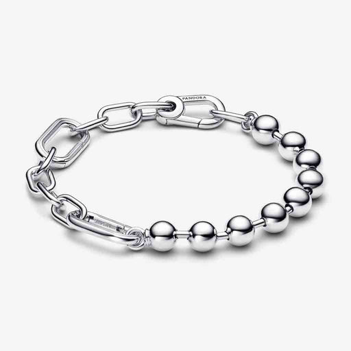 PANDORA : Pandora ME Metal Bead & Link Chain Bracelet in Sterling Silver - PANDORA : Pandora ME Metal Bead & Link Chain Bracelet in Sterling Silver